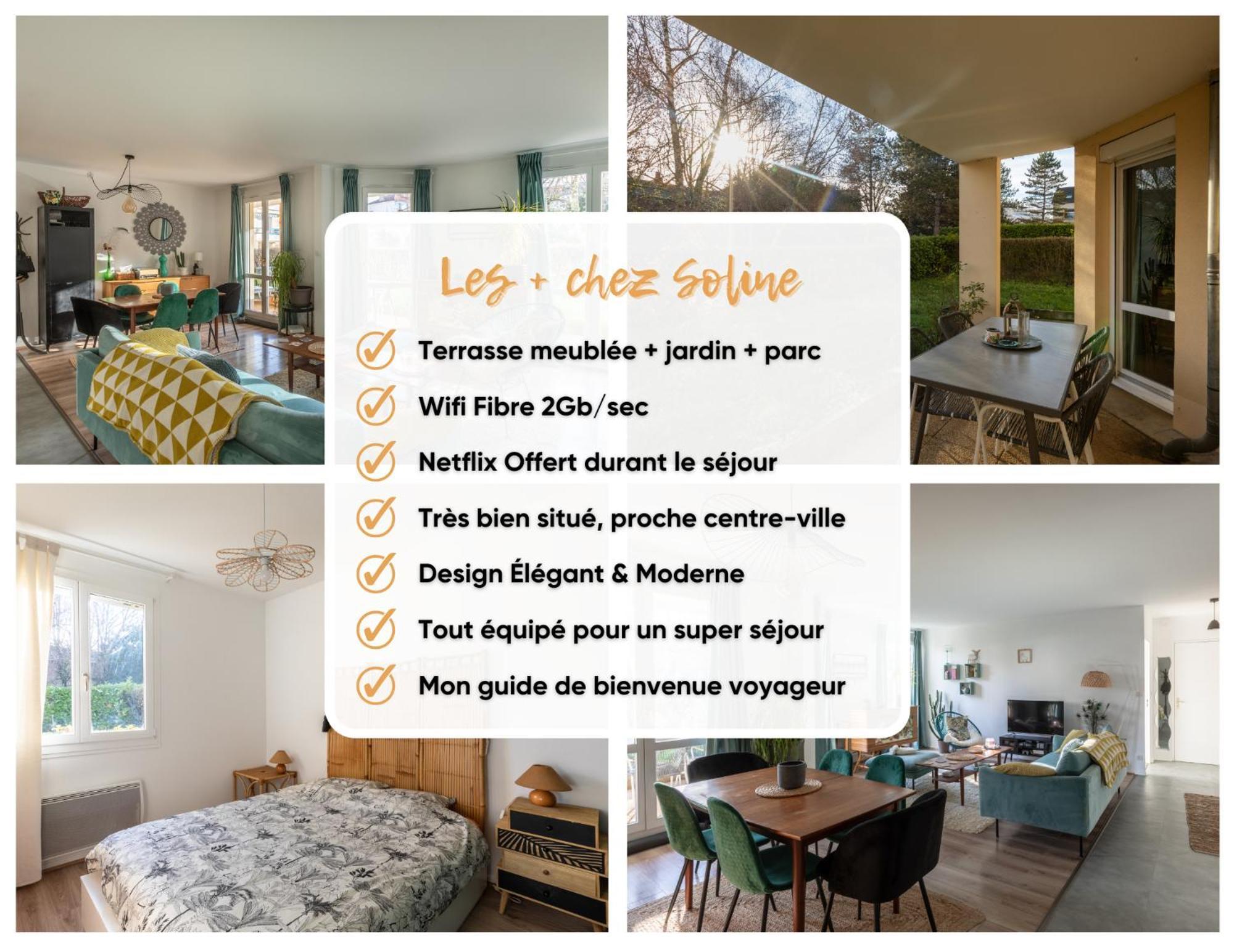 בסאנקון T3 Calme - Ideal Famille & Pros - Parking - Jardin - Wifi - Netflix מראה חיצוני תמונה