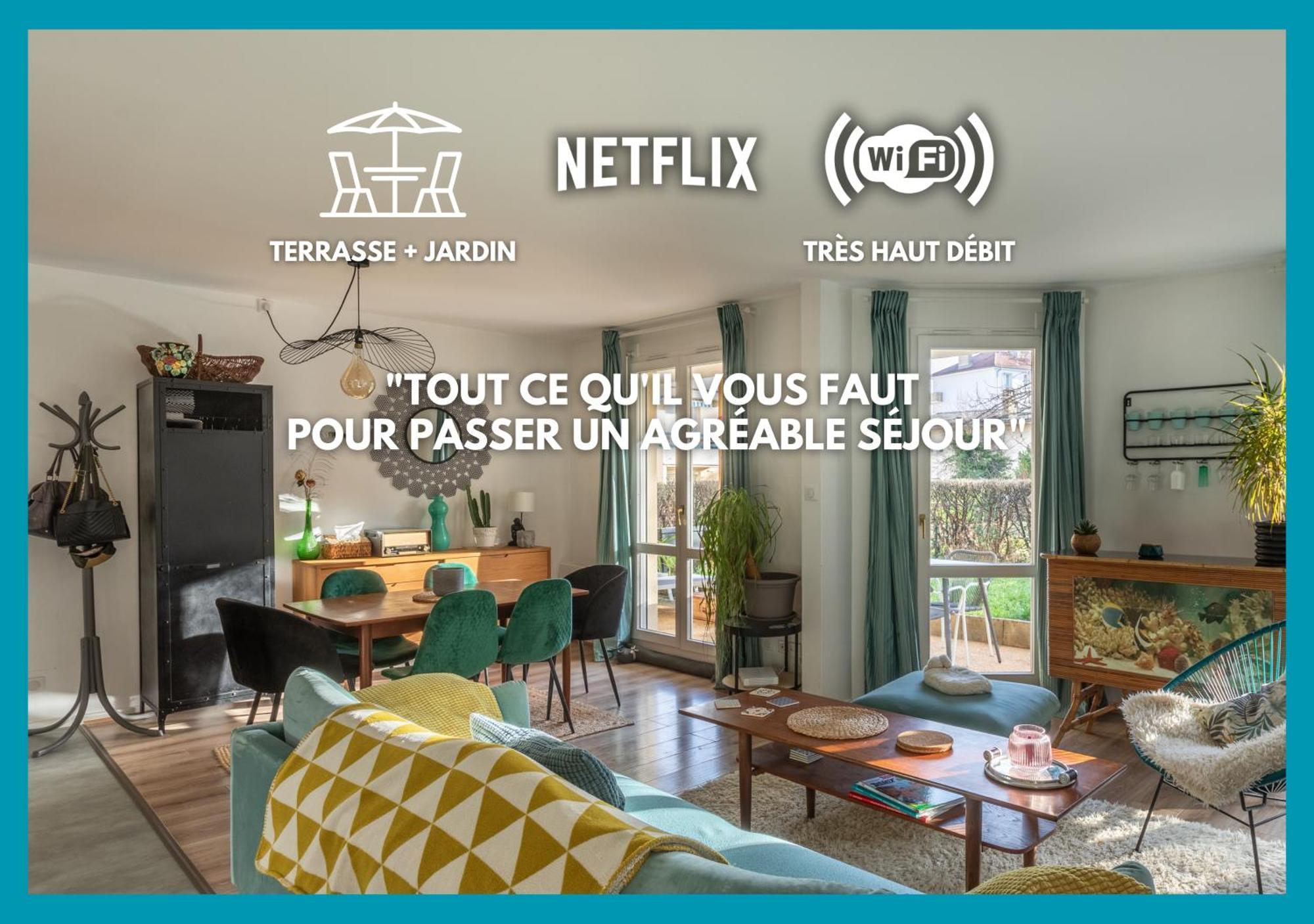 בסאנקון T3 Calme - Ideal Famille & Pros - Parking - Jardin - Wifi - Netflix מראה חיצוני תמונה